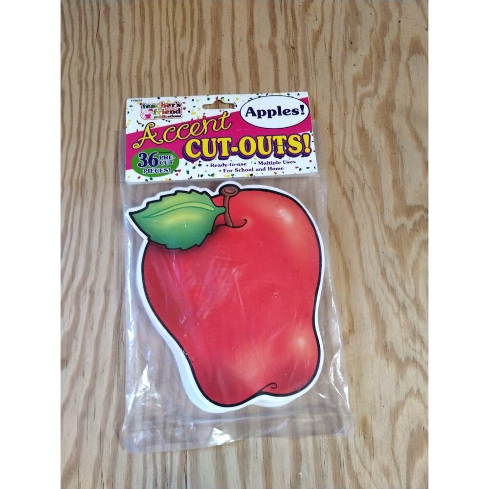Teachers Friend Apples Accent Cut-Outs 36 Pieces Pre-Cut For Classroom & Home